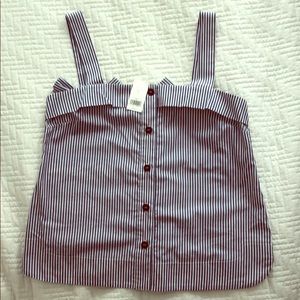 Banana Republic blue & White Stripe now tank sz S